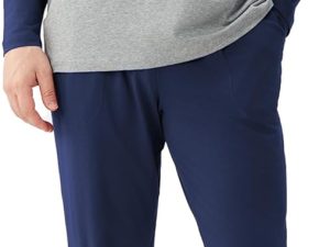 Mens Pajamas Set - Soft Pj Sets for Men Long Sleeve Pajamas Men Cotton Mens Pjs Sets Loungewear with Pockets