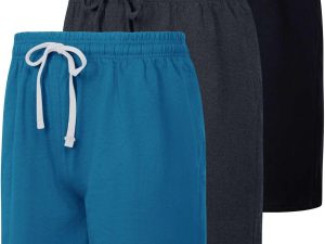3 Pack: Men's Cotton 9" Terry Casual Lounge Sweat Shorts with Pockets (Available in Big & Tall)