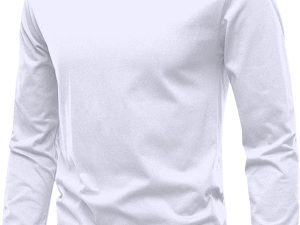 Men's T-Shirt Long Sleeve Crewneck Cotton Tees