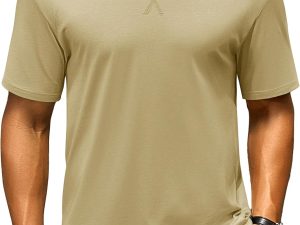 Men's T Shirts Cotton Drop Shoulder Short Sleeve Shirts Casual Soft Comfort Loose Fit Mens Summer Tee Shirts