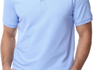 Polo Shirts for Men Cotton Short Sleeve Golf Tennis Collared Shirt for Casual Work Travel, 3 Buttons, Ultra Soft