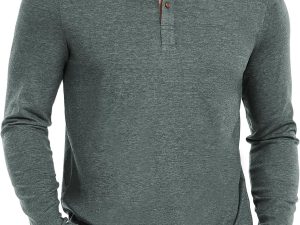 Mens Polo Short/Long Sleeve Shirt Classic Button Basic Solid Color Designed Collared Polo Shirt Fashion Casual Shirts